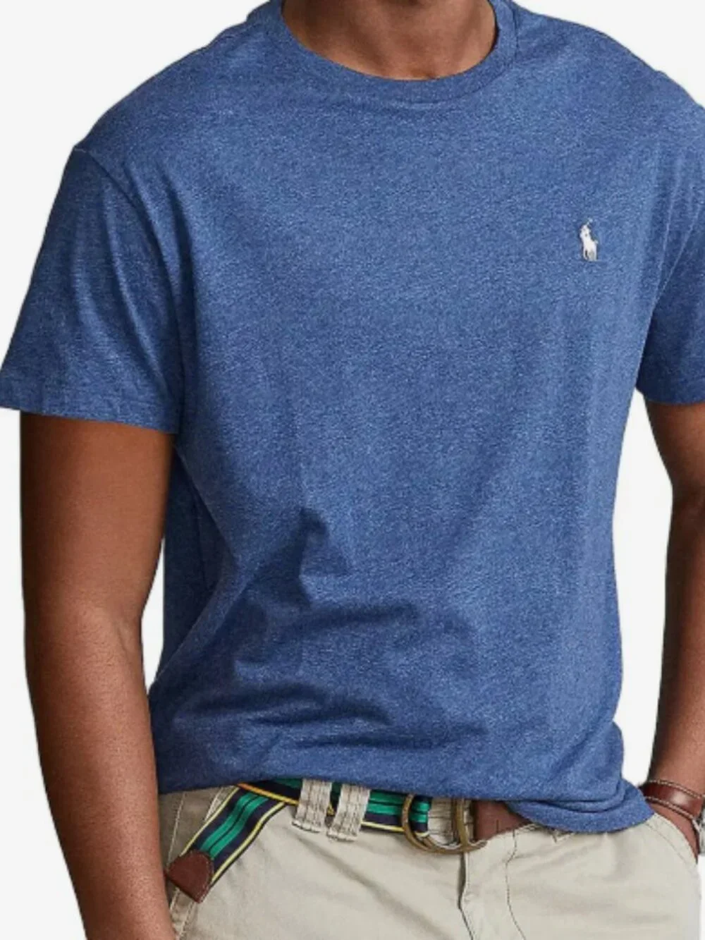 Polo Ralph Lauren Men's T-Shirt 2XL Classic Fit Crew Derby Blue Heather NWT
